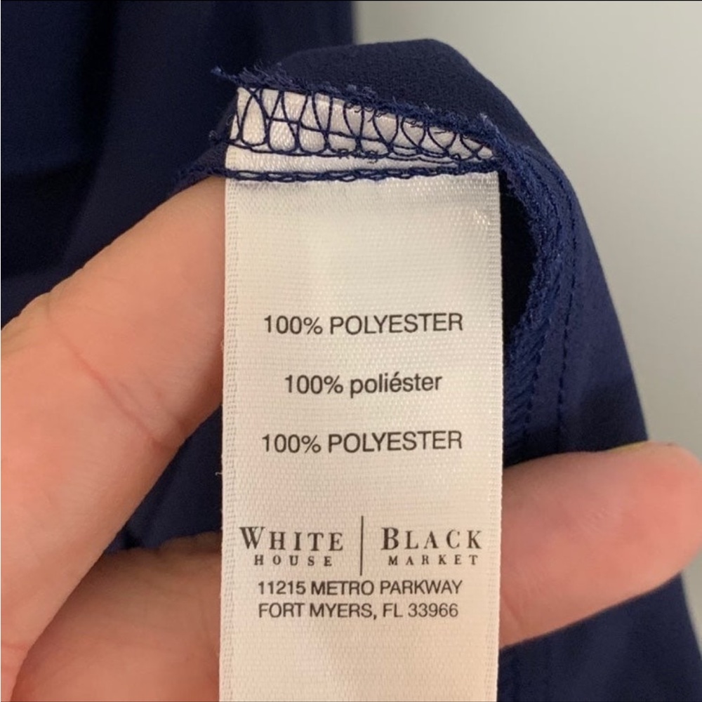 WHBM Navy Ruffle Tank - Picture 3 of 3